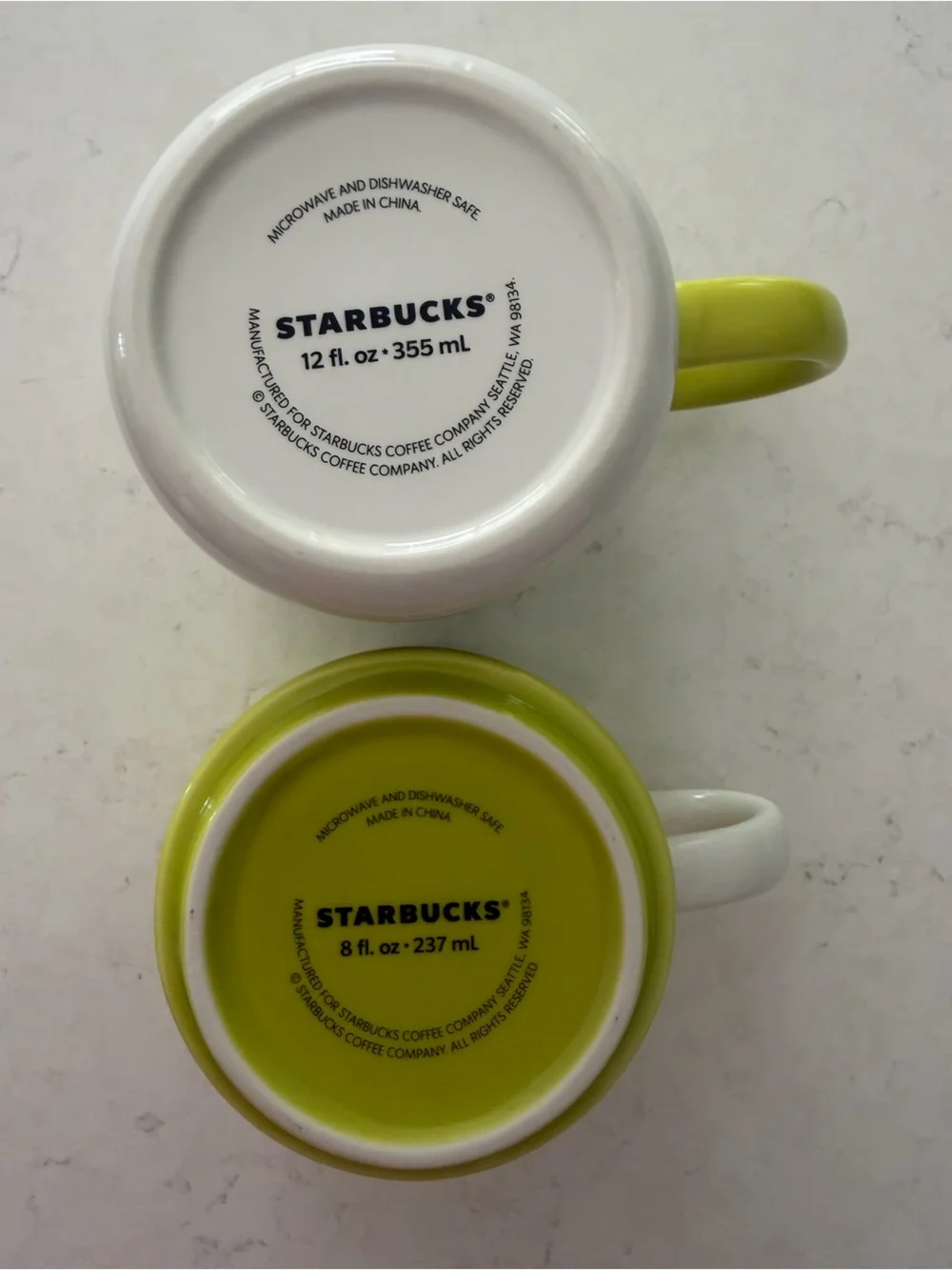 Starbucks Japan 25th Anniversary Stacking Mug & Cup 8oz & 12oz Hummingbird Logo